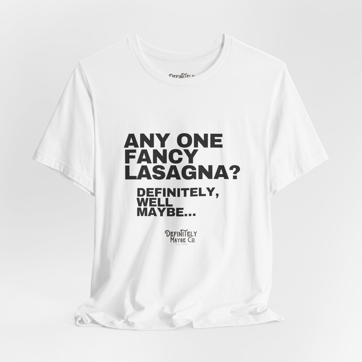 Anyone Fancy Lasagna? Liam Gallagher Quote T-Shirt – Unisex