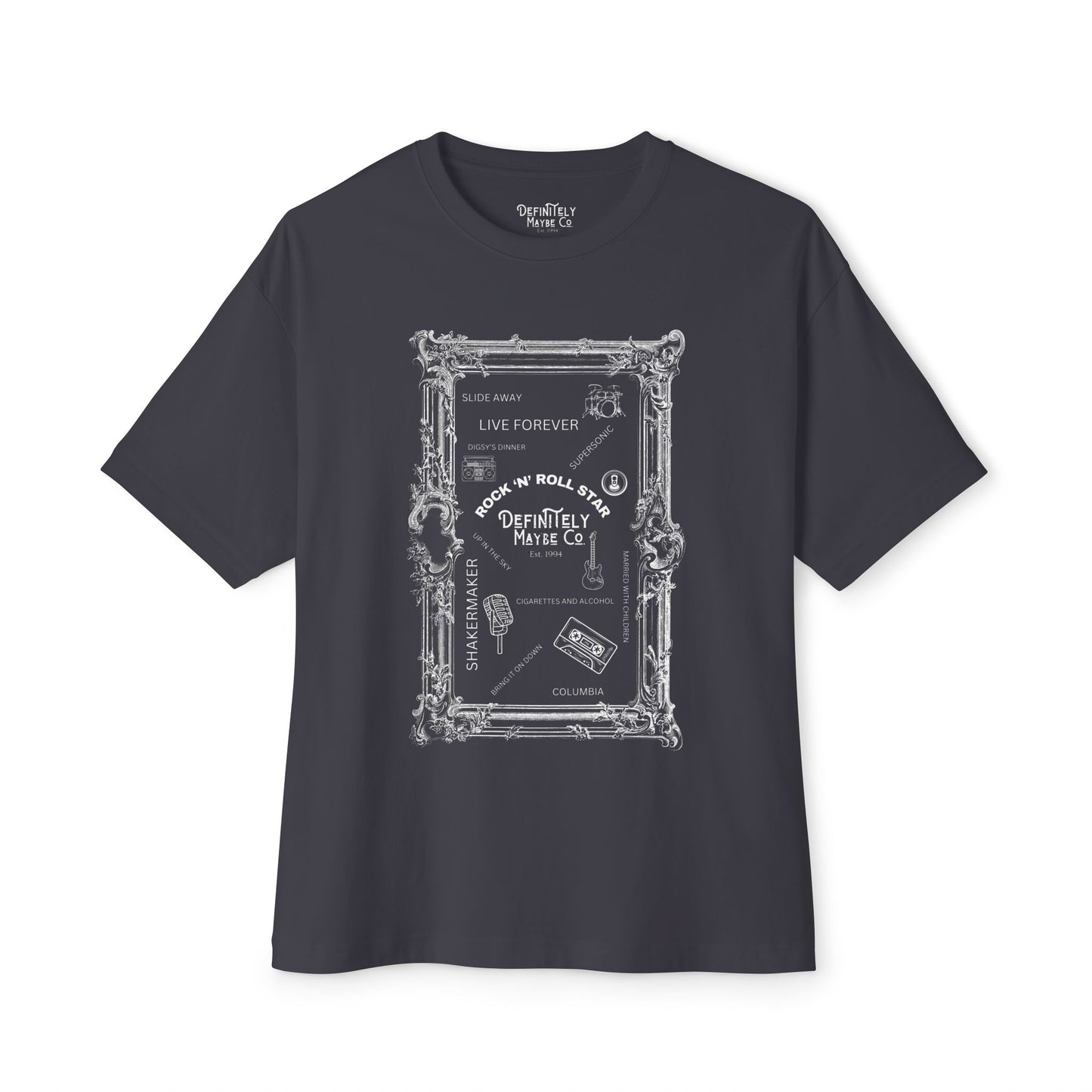 Definitely Maybe Song List T-Shirt – Iconic Oasis Album Design