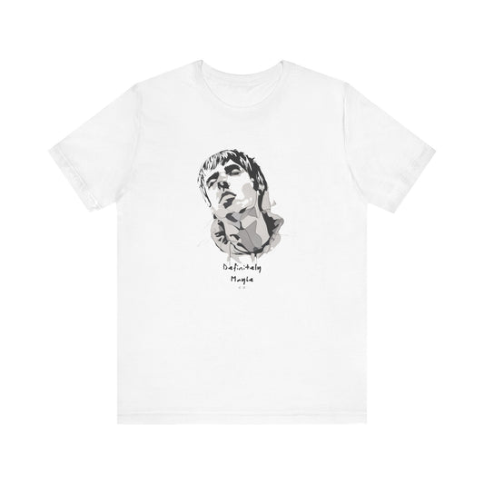 White Sketch Liam Gallagher Unisex T-Shirt – Rock Icon on Cotton