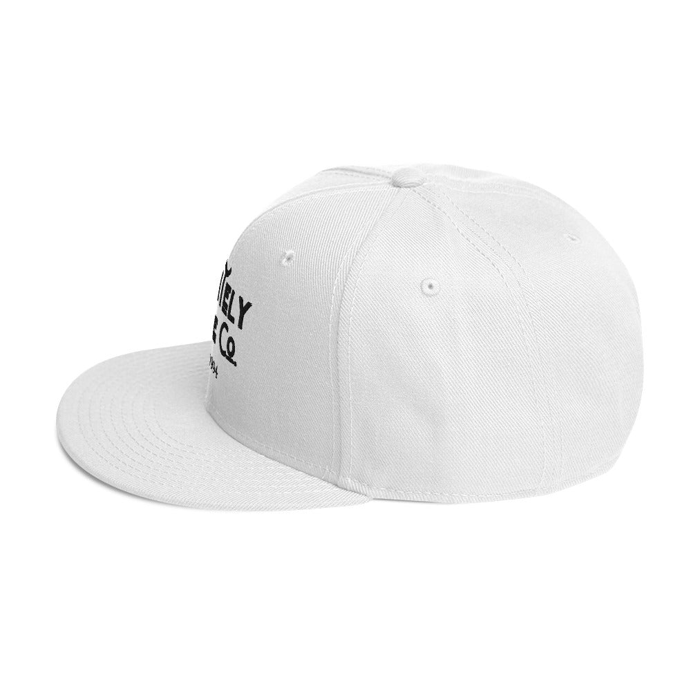 Definitely Maybe Co White Snapback Cap – Classic Style, Modern Edge